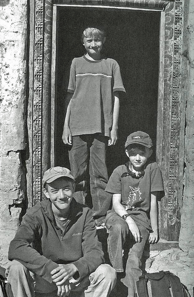A contemporary image of Daniel Watters and his sons.